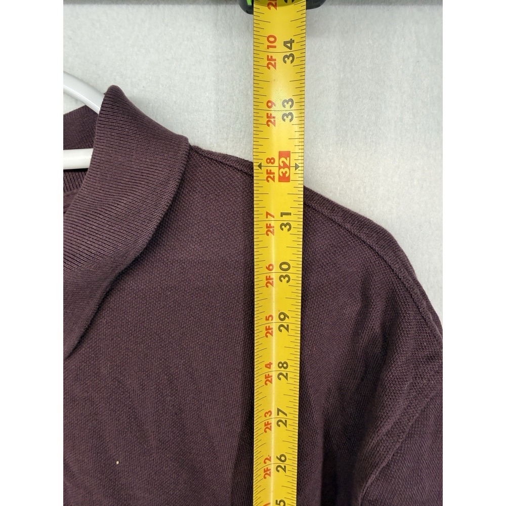 Brooks Brothers Men's Maroon 346 Classic Fit Pique Short Sleeve Polo Shirt Sz XL - Picture 3 of 4